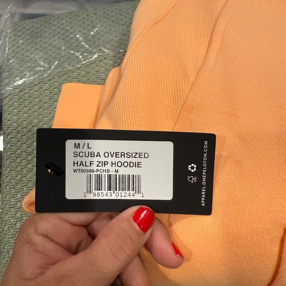 Lululemon Athletica x peloton Orange/peachy hoodie. NWT - Picture 5 of 6